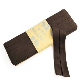 Taśma lamówkowa elastyczna wiskoza - 3 m dark mocha