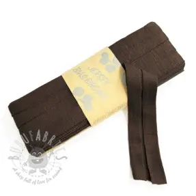 Taśma lamówkowa elastyczna wiskoza - 3 m dark mocha