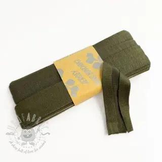 Taśma lamówkowa elastyczna wiskoza - 3 m camo green