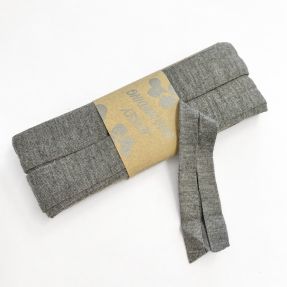 Taśma lamówkowa elastyczna wiskoza - 3 m grey melange