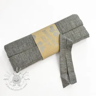 Taśma lamówkowa elastyczna wiskoza - 3 m grey melange