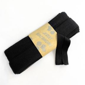 Taśma lamówkowa elastyczna wiskoza - 3 m black
