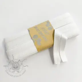 Taśma lamówkowa elastyczna wiskoza - 3 m white