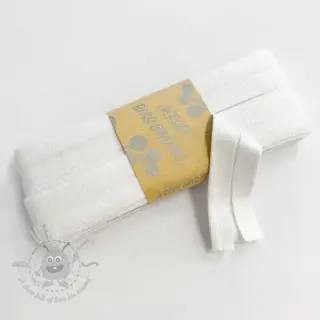 Taśma lamówkowa elastyczna wiskoza - 3 m white