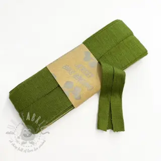 Taśma lamówkowa elastyczna wiskoza - 3 m olive green