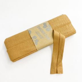 Taśma lamówkowa elastyczna wiskoza - 3 m mustard