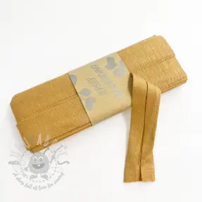 Taśma lamówkowa elastyczna wiskoza - 3 m mustard