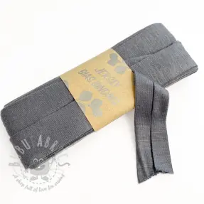 Taśma lamówkowa elastyczna wiskoza - 3 m grey