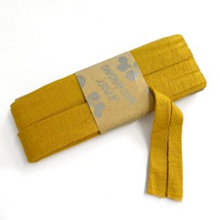 Taśma lamówkowa elastyczna wiskoza - 3 m gold