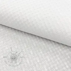 Bawełniana tkanina EMBROIDERY Daniela white