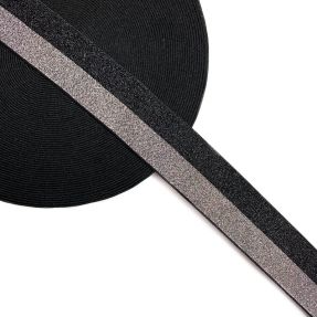 Guma 4 cm Lurex DOU black grey