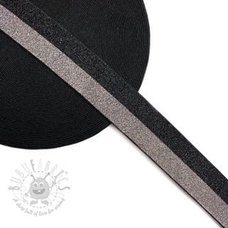 Guma 4 cm Lurex DOU black grey