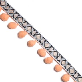 Pompon JACQUARD salmon