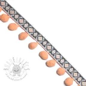 Pompon JACQUARD salmon