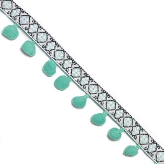 Pompon JACQUARD dark mint