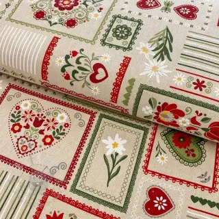 Tkanina dekoracyjna Linenlook Edelweiss patchwork