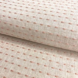 Viskóza s ľanom Embroidery stitch natural rose