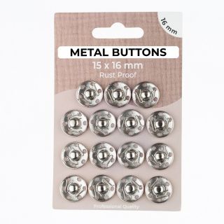 Napki METAL 16 mm silver