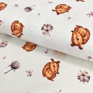 Dzianina Snoozy fabrics Cute animals Armadillo nadruk cyfrowy