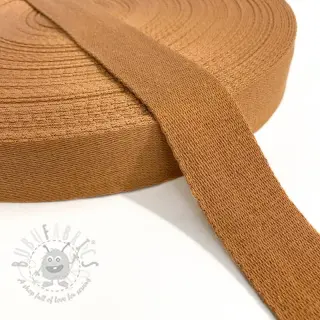 Taśma bawełniana 4 cm cognac