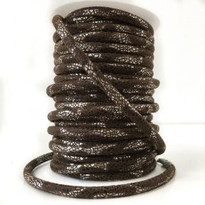 Zamszowy sznur Glitter brown
