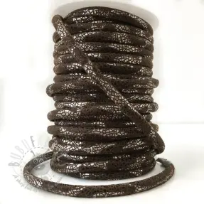 Zamszowy sznur Glitter brown