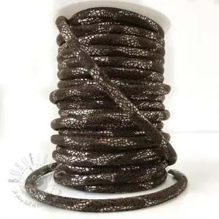 Zamszowy sznur Glitter brown