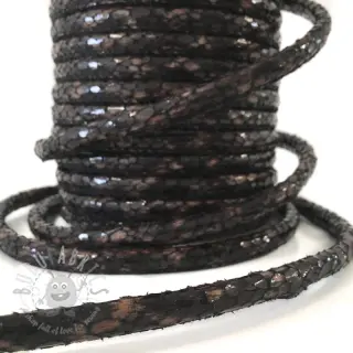 Sznurek imitacja skóry Snake choco