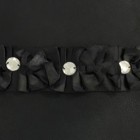 Saténová stuha Crystal black