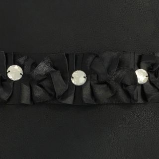 Saténová stuha Crystal black