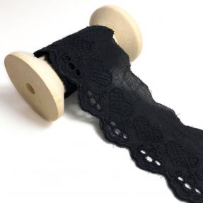 Koronka Heart black