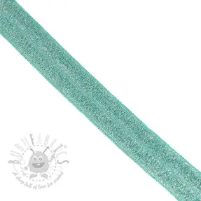Guma lamówkowa glitter 20 mm dark mint