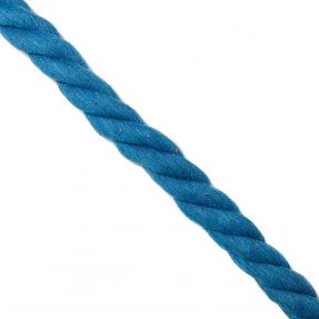 Bavlnená šnúra točená 2,5 cm aqua