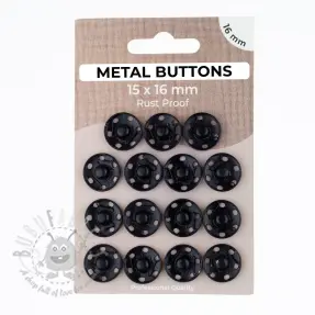 Napki metalowe 16 mm black