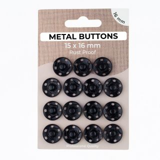 Napki METAL 16 mm black
