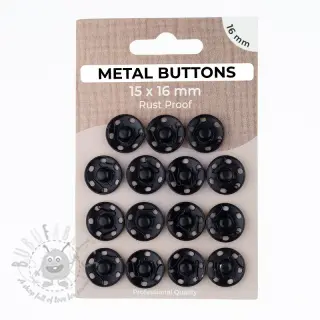 Napki metalowe 16 mm black