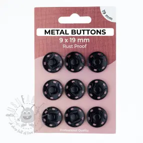Napki metalowe 19 mm black