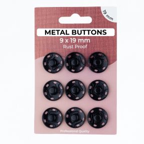 Stláčací gombík METAL 19 mm black