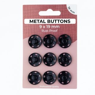 Napki METAL 19 mm black