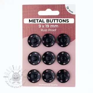 Napki metalowe 19 mm black