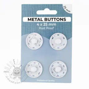 Zatrzask metalowy 25 mm off white