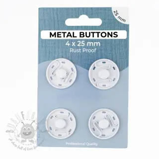 Zatrzask metalowy 25 mm off white