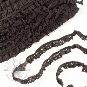 Elastyczna koronka bawełniana mocha