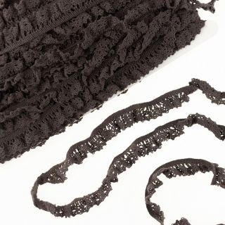 Elastyczna koronka bawełniana mocha