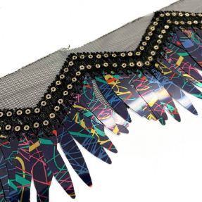Tiul koronkowy Burlesque zigzag multicolour