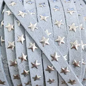 Zamszowy sznur Gwiazdy light blue
