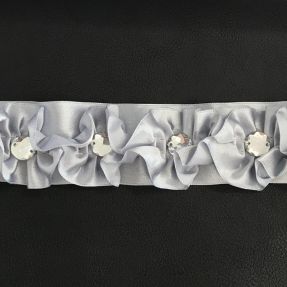 Satynowa wstążka Crystal silver