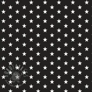 Bawełniana tkanina Petit stars black