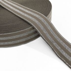 Guma gładka 4 cm LUREX SILVER taupe