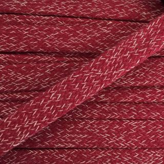 Bawełniany sznur płaski 15 mm melange red